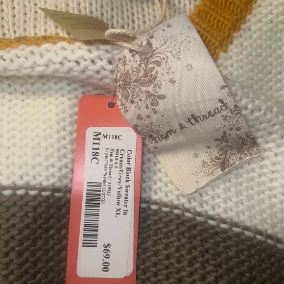 Hem & Thread Color Block Sweater - Picture 4 of 5